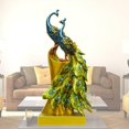 thumbnail image 2 of Estatuilla de pavo real artesanal de resina de 27cm, tienda, regalo de cumpleaños de boda, decoración artística para el hogar JAMW Sencillez, 2 of 5