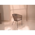 thumbnail image 3 of Silla Tejida en Color Cafe Con Base de Herrería con Cinta de Nylon ideal Para interiores, exteriores NO es CHINA, 3 of 5
