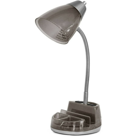 Mainstays Organizer Black Desk Lamp- 19