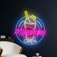 thumbnail image 2 of Handmadetneonsign Milkshake Open Neon Led Sign, Open Milkshake Neon Sign, Milkshakes Neon Light, 2 of 5