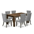 thumbnail image 7 of East West Furniture 7 Piece Modern Dining Set Contains a Rectangle Rustic Wood Kitchen Table, 7 of 7