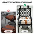 thumbnail image 3 of Outdoor Patio Cushion Covers 2 Pack Mid Century Patio Chair Cushion Covers with Ties and Zipper Modern Boho Abstract Leaf Waterproof Outdoor Seat Cushion Covers for Patio Furniture 22"x20", 3 of 4