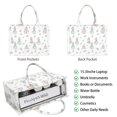 thumbnail image 2 of Large Capacity Tote Bag,Princess Castle Flower Pattern Handbag Fashion Luxury Tote Bag,15.7"x13"x 5.1" Inches,Laptop Compatible, 2 of 6