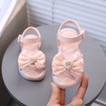 thumbnail image 5 of Gubotare Girl Dress Shoes Girls Genuine Leather Soft Open Toe Princess Flat Shoes Summer Sandals(Toddler/Little Kid) Size 11.5 (Pink,11.5 Little Kid), 5 of 8
