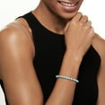 thumbnail image 2 of Ross-Simons Turquoise Tennis Bracelet in Sterling Silver, Women's, Adult, 2 of 5
