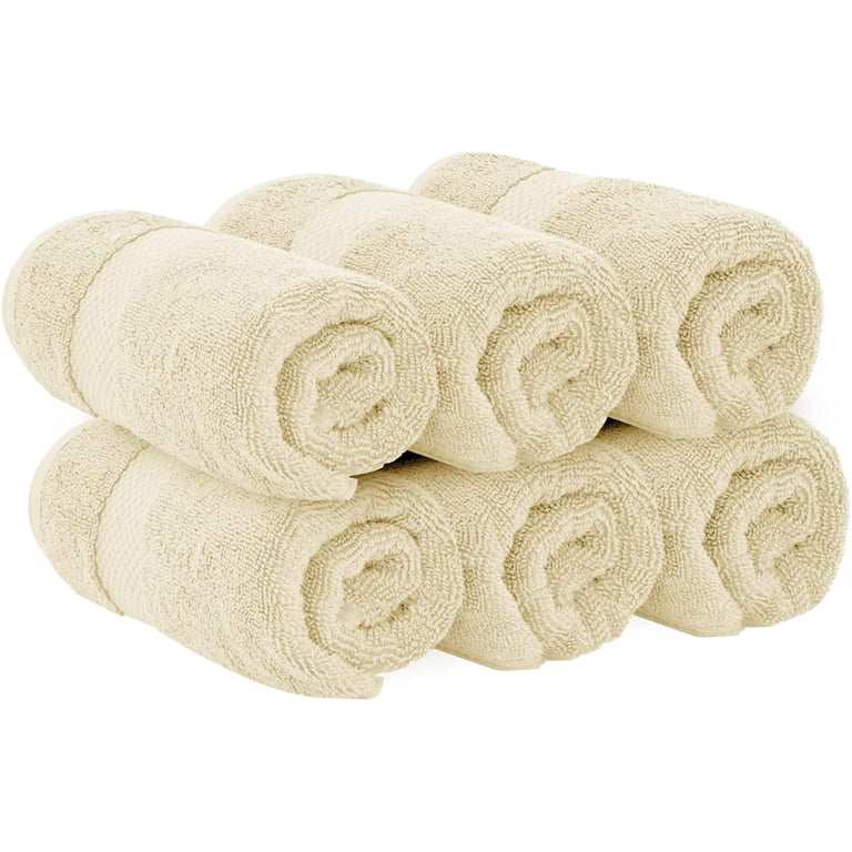 Premium Cotton Hand Towels Set of 6, Hotel Style Soft Plush photo 6