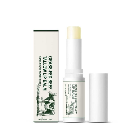 Beef Tallow Lip Balm, Natural Beef Tallow Chapstick, Organic Grass Fed Tallow Balm, Essence Moisturizing Tallow Lip Balm, Beeswax Lip Balm, Hydrating Moisturizer Lip Care, Nourishing and Soothing