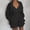 Black, variant on Babysbule Womens Fall Plus Top Sets Outfit Women's Commuting Fashion V-Neck Solid Color Vest Coat Shorts Lace-Up Suit