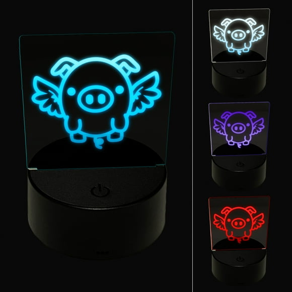 Lighted Flying Pig