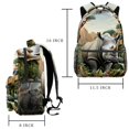 thumbnail image 2 of Lightweight Backpack Abstract Rhinoceros School Bag Travel Laptop Daypack for Men Women Casual Rucksack, 2 of 6