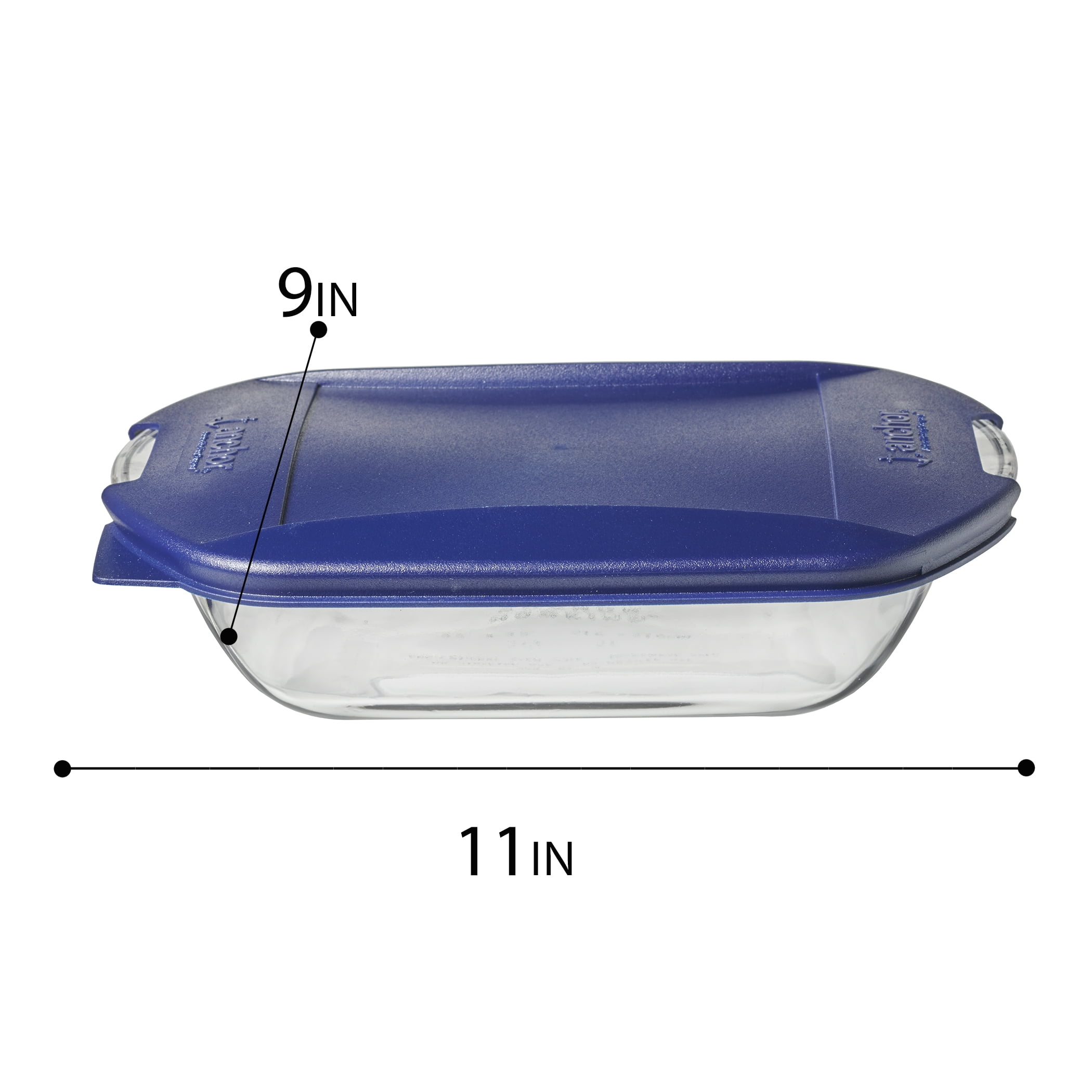 Anchor Hocking 4-Piece Rectangle Glass Bakeware Set with 2Qt and 3Qt Dishes and Lids