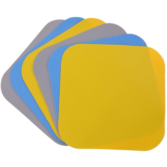 6 Pcs Rubber Bottle Opening Mat Jar Opener Gripper Pad for Multipurpose Container Lid Openers Silicone Coaster