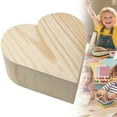 thumbnail image 3 of 1 Pcs Heart-Shaped Unfinished Wooden Box, Natural Pine Wood DIY Craft Storage Box for Jewelry, Gift, and Valentine's Day Decoration, Unpainted Wooden Keepsake Box 5x2.8", 3 of 7