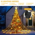 thumbnail image 4 of Sanfant Outdoor Christmas Lights 344LEDs Waterfall Lights with 3.5M x 9 Falling Strands Decoration Lights with 8 Lighting Modes Warm White, 4 of 7