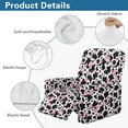 thumbnail image 4 of SCRAWLGOD Cow Print Splash Black Pink Recliner Chair Covers Stretch Chair Cover for Recliner Slipcovers 4-Piece Lazyboy 1 Seat Sofa Cover Furniture Protector with Pocket, 4 of 7