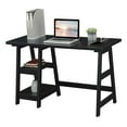 thumbnail image 4 of Convenience Concepts Designs2Go 29.25" Trestle Desk with Charging Station & Shelves, Black, All Ages, 4 of 8