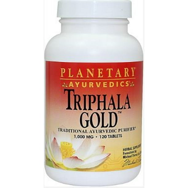 Herbals Triphala Gold Tablets, 1000 Mg, 120 Ct