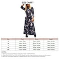 thumbnail image 5 of Vestido de manga larga con estampado floral y botones hasta el tobillo con tiras y vestido largo de moda para dama, 5 of 5