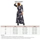 thumbnail image 5 of Vestido con estampado floral,Vestido de manga larga con botones florales, vestido de manga larga para mujer, vestido largo de moda, rendimiento de primer nivel, 5 of 5