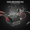 thumbnail image 3 of RC Brushed Motor ESC Set, 320A ESC 5V/2A BEC Forward and Reverse Speed Control for 1/10 RC High  Climbing Car, Low Heat Generation, 3 of 7