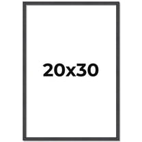 20x30 Rustic Brown Real Wood Picture Frame Width 0.75 inches | Interior Frame Depth 0.5 inches |