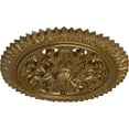 thumbnail image 3 of Ekena Millwork 21 5/8"OD x 2 1/2"P York Ceiling Medallion (Fits Canopies up to 3 5/8"), Hand-Painted Pale Gold, 3 of 6