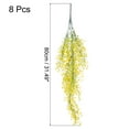 thumbnail image 2 of Uxcell 8 Pcs Artificial Hanging Plants Fake Ferns Hanging Vines Plastic for Home Garden Indoor Outdoors Yellow, 2 of 6