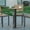 Natural, variant on Emma + Oliver 24" Round Outdoor Dining Table with Gray Faux Teak Poly Slats and Gray Steel Frame