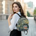 thumbnail image 6 of FORMRS Mini Backpack Purse for Women Quilted Travel Daypack Casual Shoulder Bag, Sunshine Goldfish, 6 of 7