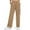Khaki, variant on Women's Everyday Comfort Stretch Knit Pull-On Trousers with Elastic Waistband and Side Pockets for Effortless Style Elastic High Waisted Straight Leg Pull On Trousers