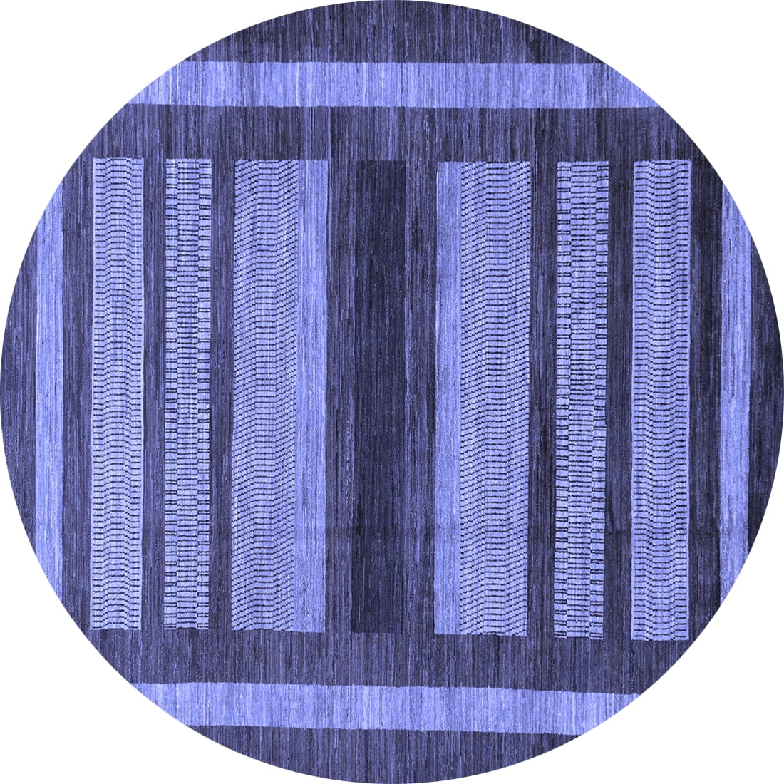 Ahgly Company Machine Washable Indoor Round Abstract Blue Modern Area ...