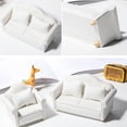 thumbnail image 3 of Mistaha 1:12 Maison de Poupée Miniature Mini Meubles Canapé en Tissu Blanc 3 Pcs Modèle Miniature Scène, 3 of 8