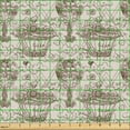 thumbnail image 2 of Ambesonne Aviation Fabric by the Yard Upholstery, Aircraft Zeppelin Ship, 10 Yards, Pale Eggshell and Umber, 2 of 5