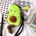 thumbnail image 2 of Avocado Plush Shoulder Bag Avocado Soft Plush Shoulder Bag Cartoon Stuffed Shoulder Bag With Zipper, 2 of 8