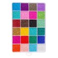 thumbnail image 4 of 24 Grids 1000pcs Glass Seed Beads Set with Elastic Thread Scissors Polished DIY Handcraft Seed Beads Kit for Jewelry, 4 of 8