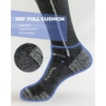 thumbnail image 3 of Men's Cotton Crew Work Socks, 5 Pairs Cushioned Boot Moisture Athletic Socks for Hiking Sports Running, 3 of 9