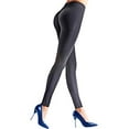 thumbnail image 4 of Womens Seamless High Waisted Stretch Long Workout Yoga Fitness Leggings Pants-Charcoal S/M, 4 of 5