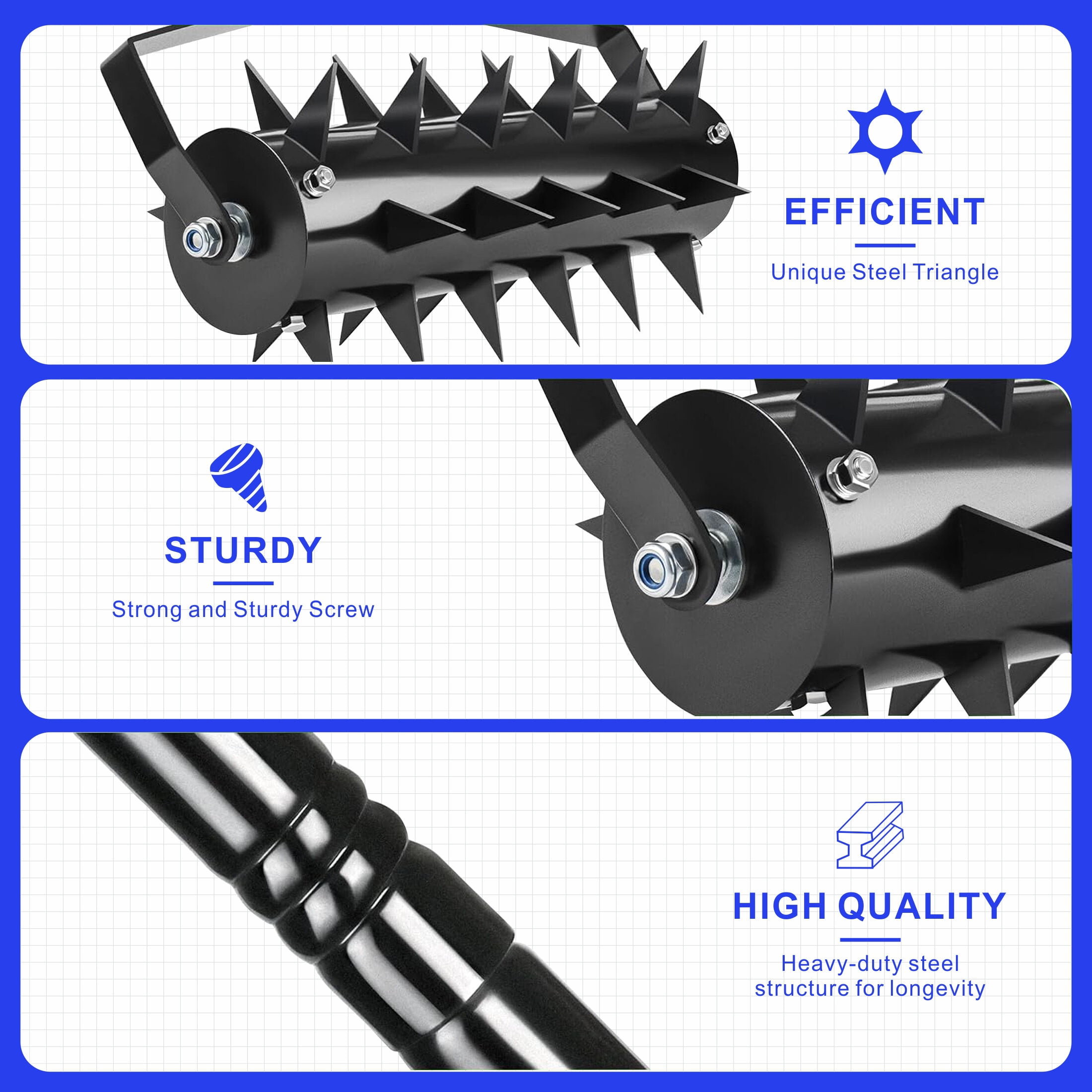 Lawn Aerator Lawn aerators, gardens, yards, loose soil in farmland,Gardening Lawn Aerator Tool, Upgraded Heavy Duty Aerator Lawn Soil Penetrator Spikes, for Garden Grass Patio Yard.,Lawn Aerator Shoe
