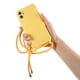 thumbnail image 2 of Adecuado para iPhone funda de teléfono móvil con cordón cruzado, funda de silicona para teléfono móvil, cuerda de collar con funda protectora suave a prueba de golpes blanca (iPhone14 Pro), 2 of 4