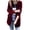 Wine, variant on Lindreshi Winter Coats for Women Medium Fashion Womens Button Winter Turndown Collar Solid Long Sleeve Outerwear