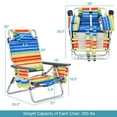 thumbnail image 5 of 2 or 4-Pack Folding Beach Chair 5-Position Outdoor Reclining Chairs 2 PCS Yellow, 5 of 5