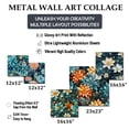 thumbnail image 4 of Designart "Meditation For Guided Inner Reflection" Floral Wall Art Set Of 5 - Blue Cottage Hallway Metal Art Print Set, 4 of 6