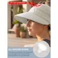 thumbnail image 6 of Deago Sun Hats for Women Outdoor UV Protection Wide Brim Sun Hat Foldable Summer Ponytail Cap Convertible Zip-Off Beach Hat Visor (Beige), 6 of 9