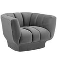 thumbnail image 3 of Modway Entertain Vertical Channel Tufted Performance Velvet Armchair Set of 2 in Gray, 3 of 4