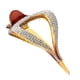 thumbnail image 1 of Pinzas para el pelo de cristal brillante para mujer, sin clips, pinzas, pasadores, tocado café, 1 of 7