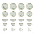 thumbnail image 5 of Fine China Artisan Marbled 20pc Dinner Set, Green with Gold Line, 5 of 5