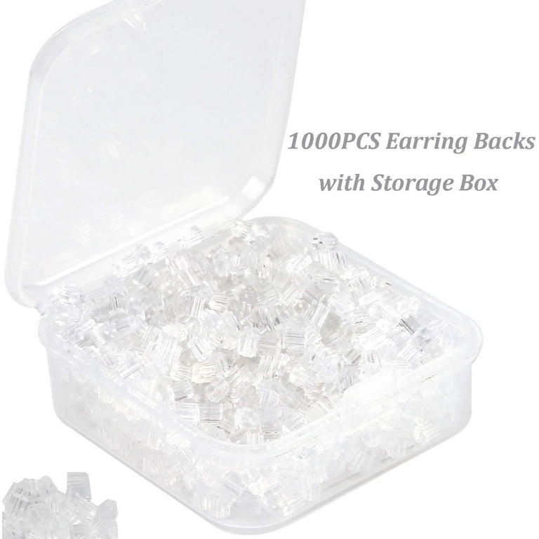  Clear Earring Backs, 1000PCS Earring Stoppers, Hypo-allergenic  Jewelry Accessories, Silicone Earring Backing Replacements