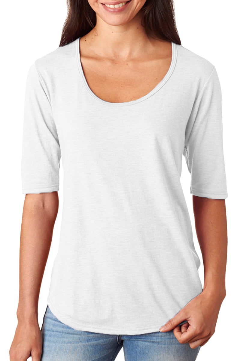 T-Shirt Deep Scoop Neck Tee 