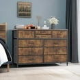 thumbnail image 5 of YYEAN  Wide 10 Drawer Dresser,TV Stand Entertainment Center Fabric Storage Dressers Drawers for Bedroom, Hallway, Nursery, Closets, Steel Frame, Wood Top (Rustic), 5 of 10