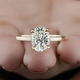thumbnail image 6 of Cora Jewellery 3CT Bridge Diamond Oval Moissanite Solitaire Engagement Ring For Women, 14K Yellow Gold, 6 of 8